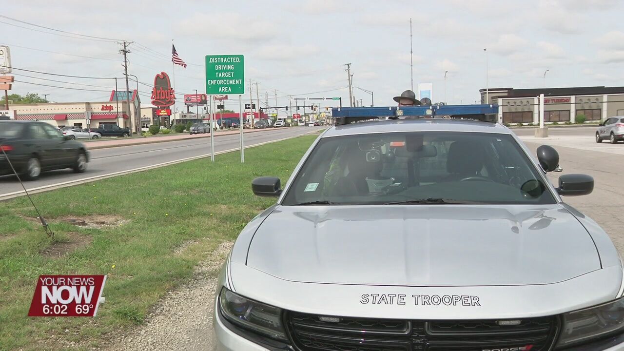 Ohio State Highway Patrol and ODOT set up distracted driving corridor on SR 309